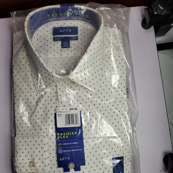 apt 9 mens dress shirts Men's Apt. Premier Flex Extra-Slim Fit Shirt, Size: XL-32/33, Wine Dark Gray Apt.9 Flannel Shirt